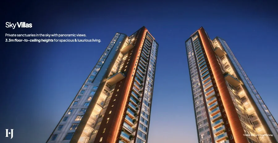Zolaah Sky Villas – Twin towers at dusk, East Bangalore